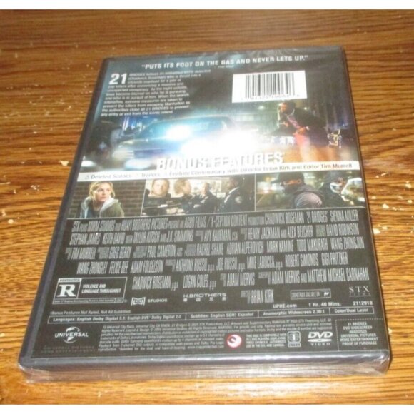 21 Bridges (DVD, Widescreen, 2020) (Unopened) Chadwick Boseman Sienna Miller - Picture 2 of 3